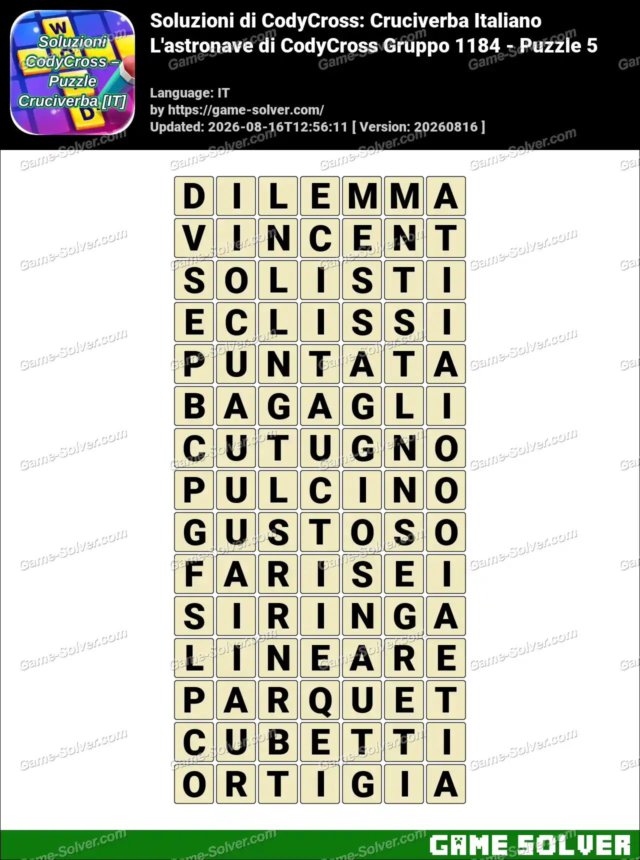 Soluzioni di CodyCross: Cruciverba Italiano L’astronave di CodyCross Gruppo 1184 – Puzzle 5